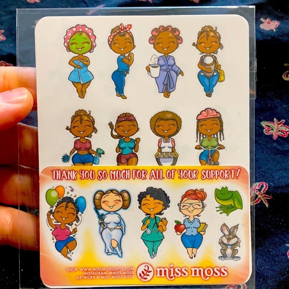 Original Assortment Sampler Thick Girl Waterproof Vinyl Planner Stickers